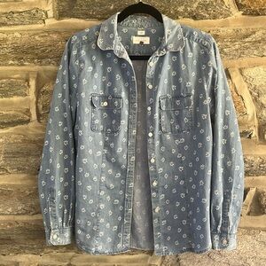 Loft The Softened Shirt Casual Button Down